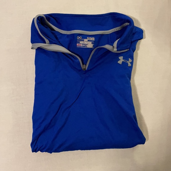 Under Armour.  Blue pullover.  Worn once. - Picture 2 of 2
